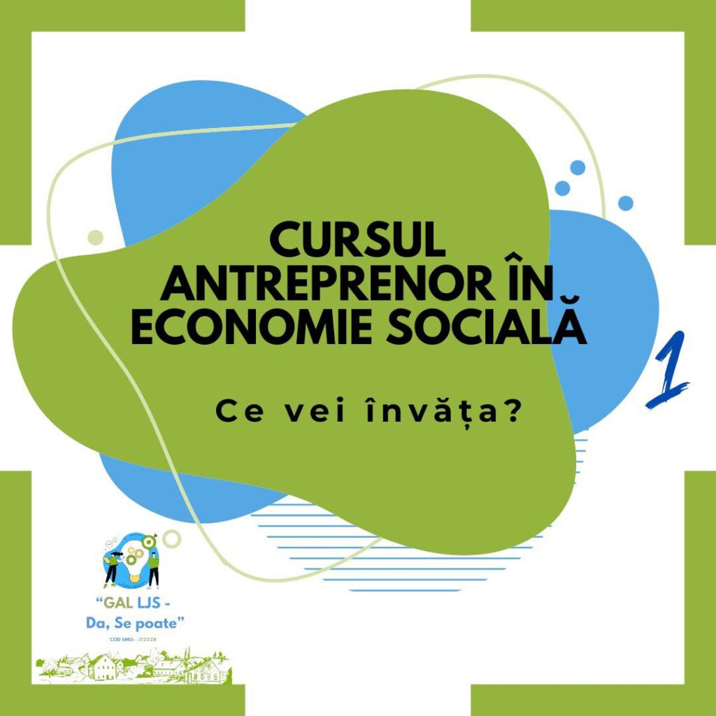 Ce vei invata in cursul de antreprenor in economia sociala?